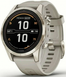 Умные часы Garmin Fenix 7S Pro, Sapphire Solar Soft Gold 0100277615