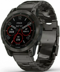 Умные часы Garmin Fenix 7X, Sapphire Solar Titanium Grey 0100254127
