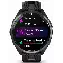 Умные часы Garmin Forerunner 965 Carbon Gray DLC Titanium Bezel with Black Case and Black/Powder Gray Silicone Band 0100280910, Black