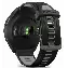 Умные часы Garmin Forerunner 965 Carbon Gray DLC Titanium Bezel with Black Case and Black/Powder Gray Silicone Band 0100280910, Black