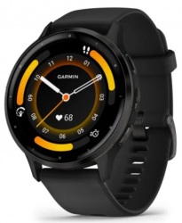  Умные часы Garmin VENU 3S, Slate stainless Silicone Band, 0100278401, Black/Gray