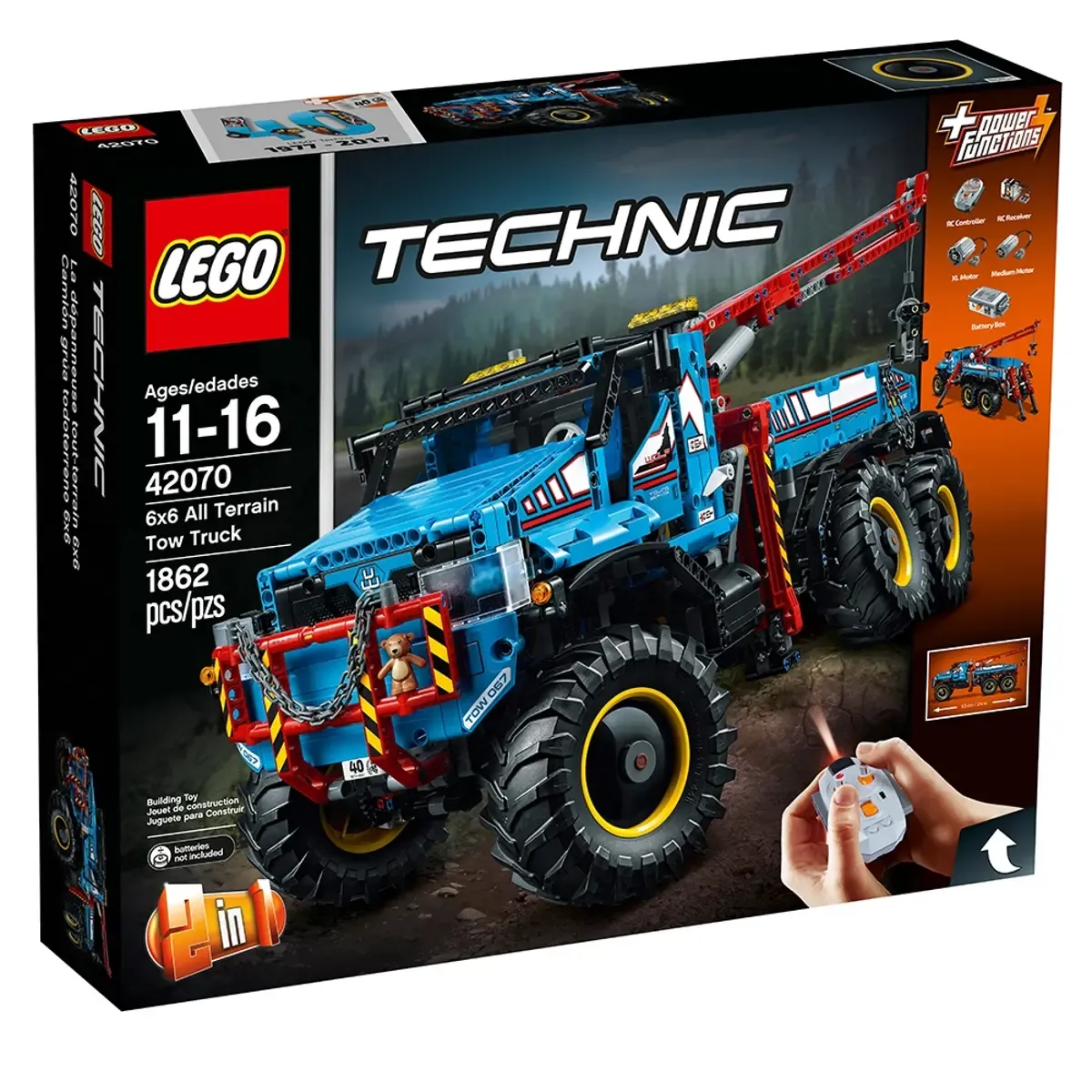Конструктор LEGO Technic 42070, 6x6 All Terrain Tow Truck Аварийный внедорожник